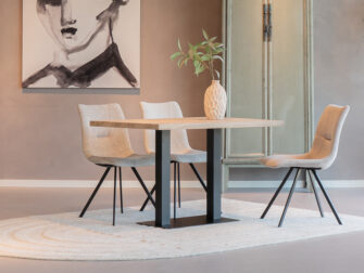 rechthoekige horeca tafels met staal zwart frame 120x80cm