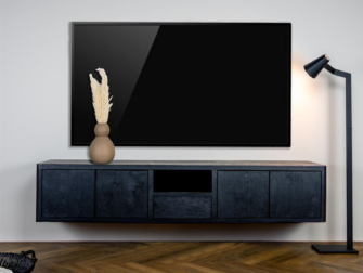 zwart zwevend tv meubel