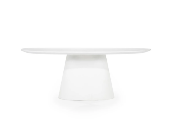 witte ovale tafel