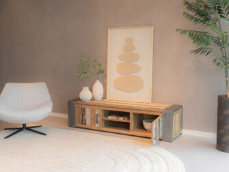 Tv-meubel Asmund - 2 deurs - 180x50x45cm